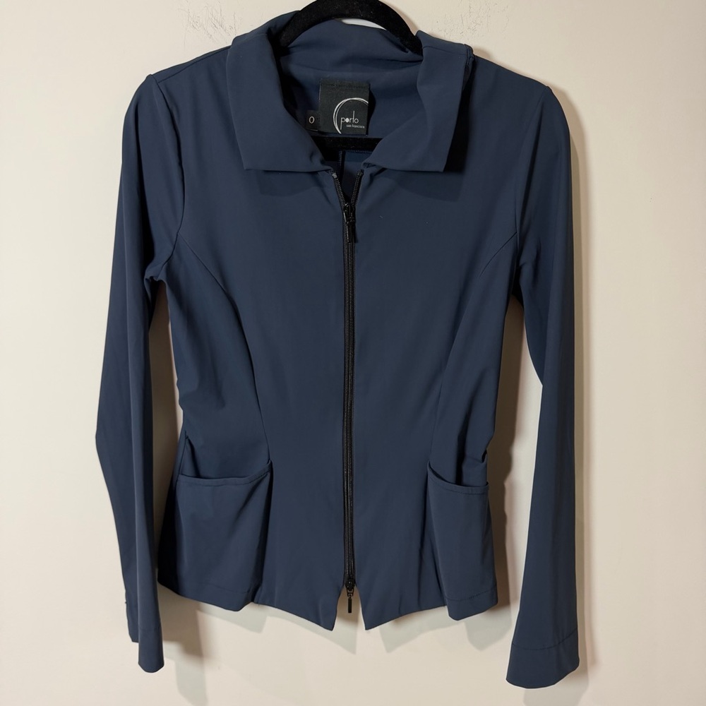 Porto San Francisco Navy Zip Up Jacket Size 0